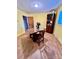 Dining area with wood floors and wine rack at 1995 Gastonia Hwy, Lincolnton, NC 28092