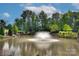 Serene pond with central fountain feature at 206 River Clay Rd, Fort Mill, SC 29708