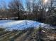 Snowy backyard with trees and a clothesline at 2244 9Th Ne Ave, Hickory, NC 28601