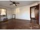 Living room with hardwood floors and ceiling fan at 2244 9Th Ne Ave, Hickory, NC 28601