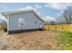 Gray house with fenced backyard and storage shed at 2328 Sanders Ave, Charlotte, NC 28216