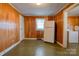 Kitchen with wood cabinets and a refrigerator at 304 Edel St, Kings Mountain, NC 28086