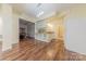 Basement kitchenette with granite countertops and glass cabinets at 4225 Nathaniel Glen Ct, Matthews, NC 28105