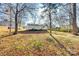 Spacious backyard surrounded by trees and lush greenery, perfect for outdoor activities at 4901 Smokehollow Rd, Charlotte, NC 28227