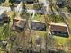 Overhead view of houses on a residential street, showing the neighborhood setting at 624 Gaywood Dr, Charlotte, NC 28273