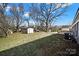 Spacious backyard with shed and mature trees at 624 Gaywood Dr, Charlotte, NC 28273