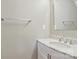 Clean bathroom with a white vanity and marble countertop at 6325 Windsor Gate Ln, Charlotte, NC 28215