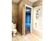 Bathroom with shower/tub combo and view of another room at 1017 N Center Nw St, Hickory, NC 28601