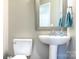 Powder room with pedestal sink at 105 Clarendon St # E, Mooresville, NC 28117