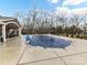 Community pool with a safety cover and patio area at 1115 Millview Ln, Matthews, NC 28104