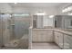 Large bathroom with walk-in shower and double vanity at 116 Van Gogh Trl, Mount Holly, NC 28120