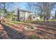 Backyard with fire pit and a large, grassy area at 13010 Marlstone Ln, Charlotte, NC 28215