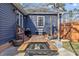 Backyard with patio and picnic table at 1334 Woodland Dr, Charlotte, NC 28205