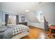 Bright bedroom with wood floors and a view from the window at 1346 5Th Street Nw Cir, Hickory, NC 28601