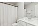 Clean bathroom with shower/tub and white vanity at 146 Dogwood Grove Pl, Troutman, NC 28166