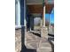 Stone front porch with flagstone flooring and columns at 250 Bost Rd, China Grove, NC 28023