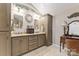 Elegant bathroom with double vanity, granite countertops, and a large mirror at 2633 Jb Denton Rd, Lancaster, SC 29720