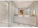 Modern bathroom with a large walk-in shower and glass enclosure at 333 W Trade St # 1204, Charlotte, NC 28202