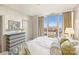 Bright bedroom with city views and elegant decor at 333 W Trade St # 1204, Charlotte, NC 28202