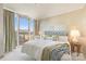 Spacious bedroom with city views and comfortable bedding at 333 W Trade St # 1204, Charlotte, NC 28202