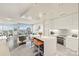 Modern white kitchen with island and stainless steel appliances at 333 W Trade St # 1204, Charlotte, NC 28202