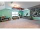 Bright and airy bonus room with two couches and unique ceiling decor at 1147 Wagner Ave, Fort Mill, SC 29715