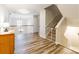 Upstairs hallway with hardwood floors and access to bedrooms at 1147 Wagner Ave, Fort Mill, SC 29715