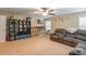 Spacious playroom with sectional sofa and storage at 1147 Wagner Ave, Fort Mill, SC 29715