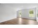Bright bedroom with wood floors and access to backyard at 1411 5Th Street Ne Dr, Hickory, NC 28601