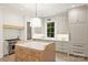 Modern kitchen with light gray cabinets, a large island, and stainless steel appliances at 238 Laurel S Ave # A, Charlotte, NC 28207