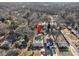 Aerial view of house and surrounding neighborhood at 2714 Springway Dr, Charlotte, NC 28205