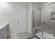 Clean bathroom with a shower/tub combo and updated fixtures at 310 Hyssop Ct, Fort Mill, SC 29715