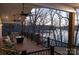 Spacious lakefront deck with stunning water views and seating at 42610 Moonshine Dr, New London, NC 28127