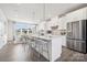 Beautiful kitchen with a large island, stainless steel appliances, and modern pendant lighting at 5037 Westmead Ln, Charlotte, NC 28262