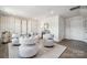 Stylish living room featuring neutral tones, patterned rug, and chic decor at 5037 Westmead Ln, Charlotte, NC 28262