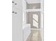 Hallway with built-in storage and window seat at 550 Woodleaf Barber Rd, Cleveland, NC 27013