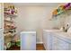 Laundry room with washer, dryer, shelving and freezer at 9323 John Russell Rd, Charlotte, NC 28215