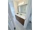Bathroom featuring a vanity with drawers, a large modern mirror, and contemporary fixtures at 1160 Nw 11Th Street Cir, Hickory, NC 28601