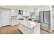 Modern kitchen with white cabinets, granite countertops, stainless steel appliances, and center island at 1160 Nw 11Th Street Cir, Hickory, NC 28601
