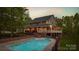 Two-story house with a spacious backyard and inground pool at 176 Butch Branch Rd, Union Grove, NC 28689