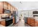 Kitchen with stainless steel appliances and a large island at 19510 Deer Valley Dr, Cornelius, NC 28031