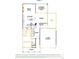 First floor plan featuring an open layout including the great room, kitchen, dining area, bedroom, and two car garage at 224 Windy Dell Dr, Tega Cay, SC 29708