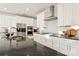 Modern kitchen features granite countertops, stainless steel appliances, a large island, and white cabinetry at 224 Windy Dell Dr, Tega Cay, SC 29708