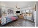 Inviting bedroom with abundant natural light, ceiling fan, and ample closet space at 2752 Peachtree Rd, Statesville, NC 28625