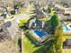Aerial view showing home's location in a quiet neighborhood at 311 Kaitlyn Ln, Kings Mountain, NC 28086