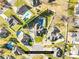 Aerial view of house, pool, and surrounding neighborhood at 311 Kaitlyn Ln, Kings Mountain, NC 28086