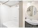 Small bathroom with a shower/tub combo, toilet, and sink at 311 Kaitlyn Ln, Kings Mountain, NC 28086