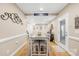 Hallway view of the dining area featuring a table with seating for four at 311 Kaitlyn Ln, Kings Mountain, NC 28086