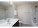 Bathroom with shower/tub combo, vanity, and toilet at 3809 Carl Parmer Dr, Harrisburg, NC 28075