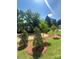 Beautifully landscaped front yard with young trees and neatly arranged mulch beds at 421 Delburg Mill Alley Dr, Davidson, NC 28036